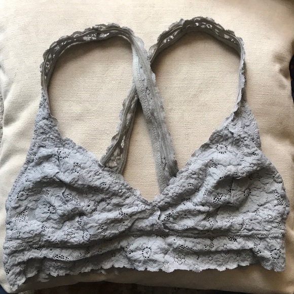 aerie Other - Gray Lace Aerie Racerback Bralette